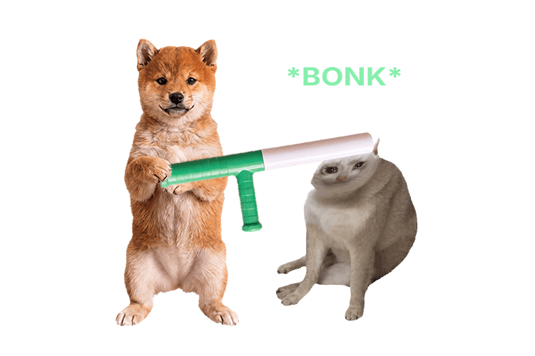 Baton the dog bonk meme